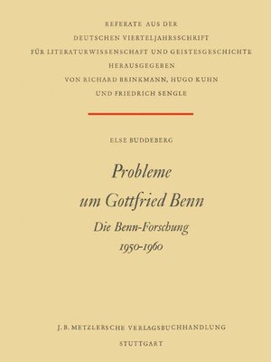 cover image of Probleme um Gottfried Benn